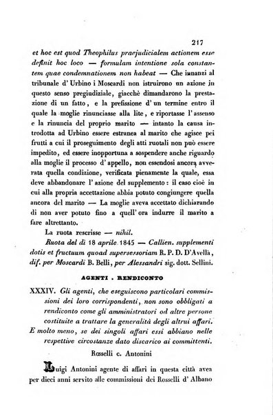 Giornale del Foro in cui si raccolgono le più importanti regiudicate dei supremi tribunali di Roma e dello Stato pontificio in materia civile