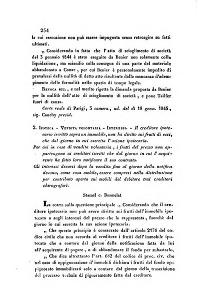 Giornale del Foro in cui si raccolgono le più importanti regiudicate dei supremi tribunali di Roma e dello Stato pontificio in materia civile