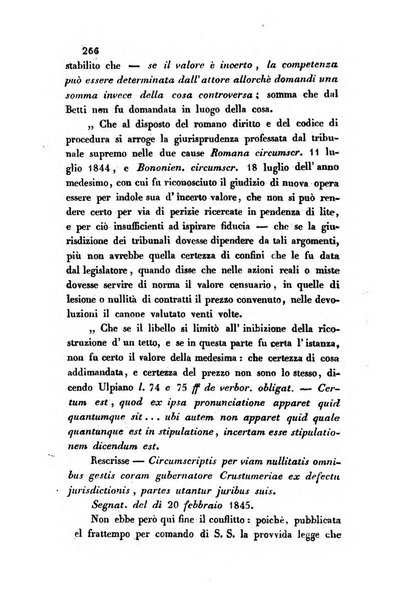 Giornale del Foro in cui si raccolgono le più importanti regiudicate dei supremi tribunali di Roma e dello Stato pontificio in materia civile