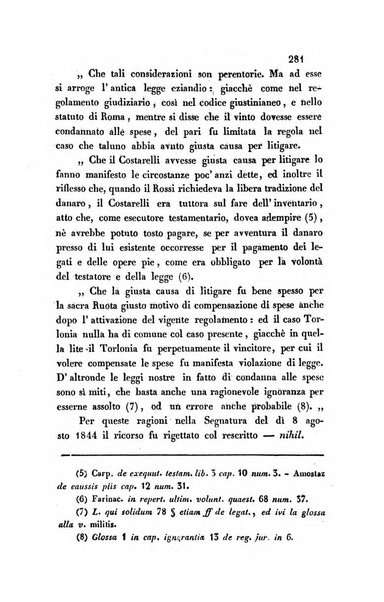 Giornale del Foro in cui si raccolgono le più importanti regiudicate dei supremi tribunali di Roma e dello Stato pontificio in materia civile