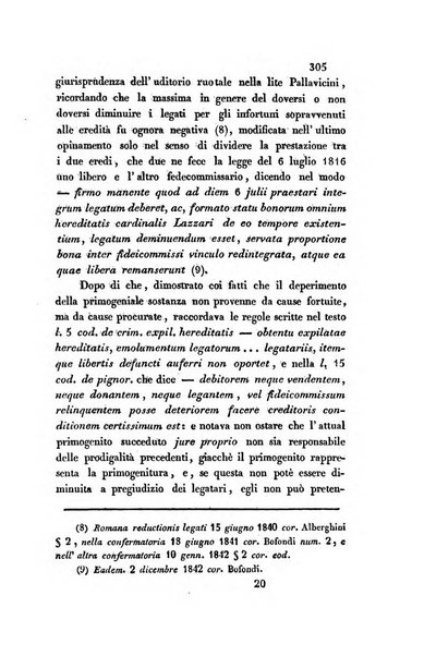 Giornale del Foro in cui si raccolgono le più importanti regiudicate dei supremi tribunali di Roma e dello Stato pontificio in materia civile