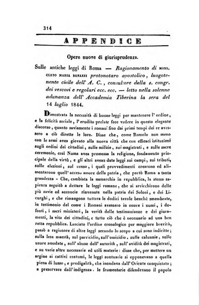 Giornale del Foro in cui si raccolgono le più importanti regiudicate dei supremi tribunali di Roma e dello Stato pontificio in materia civile