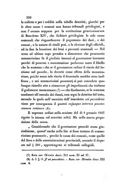 Giornale del Foro in cui si raccolgono le più importanti regiudicate dei supremi tribunali di Roma e dello Stato pontificio in materia civile