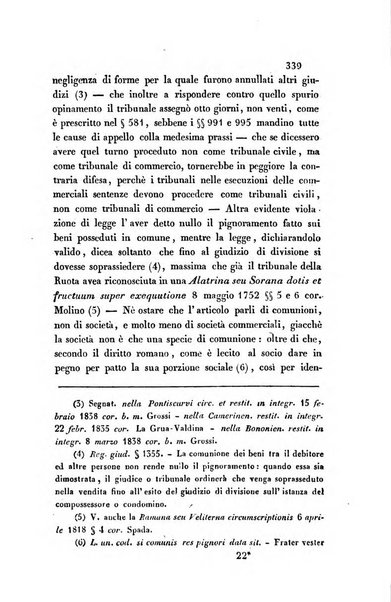 Giornale del Foro in cui si raccolgono le più importanti regiudicate dei supremi tribunali di Roma e dello Stato pontificio in materia civile