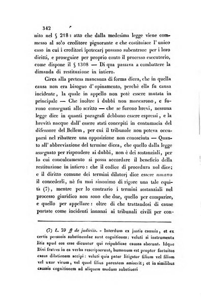 Giornale del Foro in cui si raccolgono le più importanti regiudicate dei supremi tribunali di Roma e dello Stato pontificio in materia civile