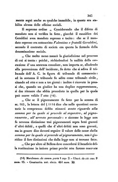 Giornale del Foro in cui si raccolgono le più importanti regiudicate dei supremi tribunali di Roma e dello Stato pontificio in materia civile