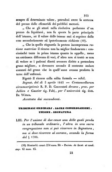 Giornale del Foro in cui si raccolgono le più importanti regiudicate dei supremi tribunali di Roma e dello Stato pontificio in materia civile