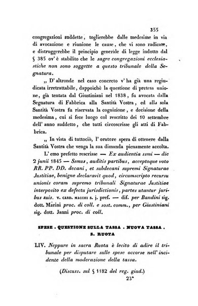 Giornale del Foro in cui si raccolgono le più importanti regiudicate dei supremi tribunali di Roma e dello Stato pontificio in materia civile