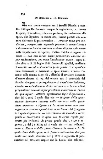 Giornale del Foro in cui si raccolgono le più importanti regiudicate dei supremi tribunali di Roma e dello Stato pontificio in materia civile