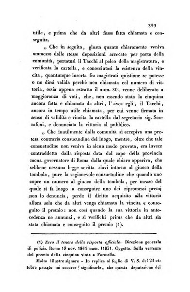 Giornale del Foro in cui si raccolgono le più importanti regiudicate dei supremi tribunali di Roma e dello Stato pontificio in materia civile