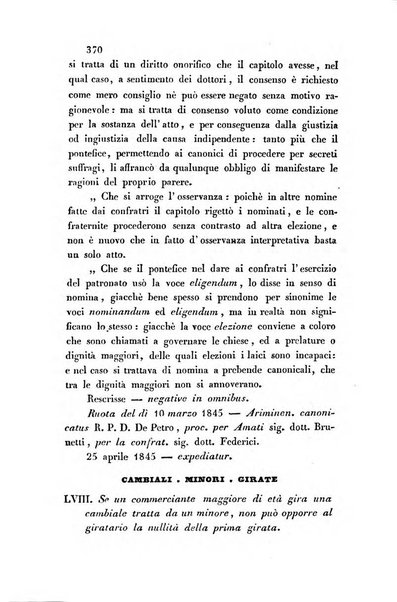 Giornale del Foro in cui si raccolgono le più importanti regiudicate dei supremi tribunali di Roma e dello Stato pontificio in materia civile