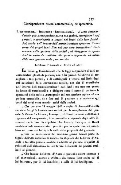 Giornale del Foro in cui si raccolgono le più importanti regiudicate dei supremi tribunali di Roma e dello Stato pontificio in materia civile