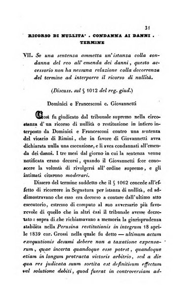 Giornale del Foro in cui si raccolgono le più importanti regiudicate dei supremi tribunali di Roma e dello Stato pontificio in materia civile