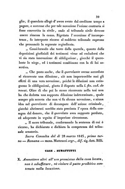 Giornale del Foro in cui si raccolgono le più importanti regiudicate dei supremi tribunali di Roma e dello Stato pontificio in materia civile