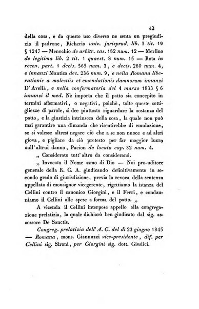 Giornale del Foro in cui si raccolgono le più importanti regiudicate dei supremi tribunali di Roma e dello Stato pontificio in materia civile