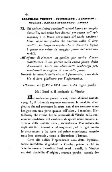 Giornale del Foro in cui si raccolgono le più importanti regiudicate dei supremi tribunali di Roma e dello Stato pontificio in materia civile