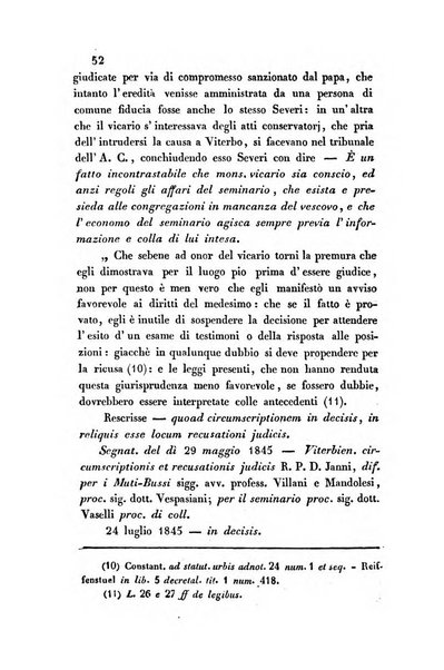 Giornale del Foro in cui si raccolgono le più importanti regiudicate dei supremi tribunali di Roma e dello Stato pontificio in materia civile