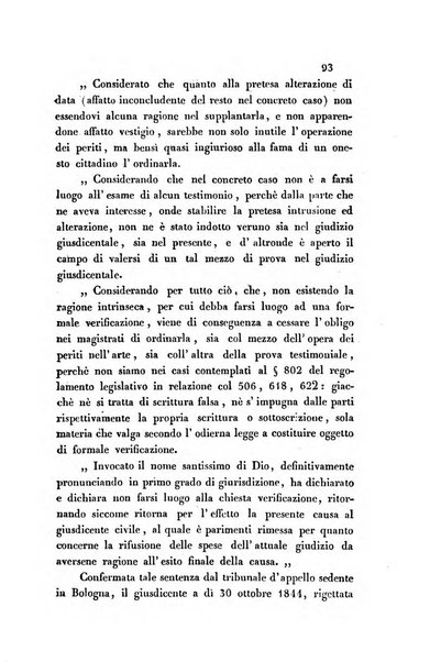 Giornale del Foro in cui si raccolgono le più importanti regiudicate dei supremi tribunali di Roma e dello Stato pontificio in materia civile