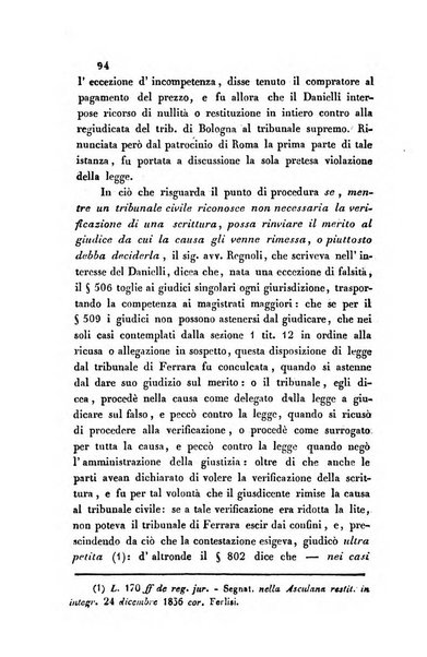 Giornale del Foro in cui si raccolgono le più importanti regiudicate dei supremi tribunali di Roma e dello Stato pontificio in materia civile