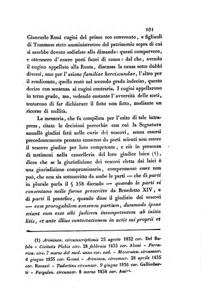 Giornale del Foro in cui si raccolgono le più importanti regiudicate dei supremi tribunali di Roma e dello Stato pontificio in materia civile