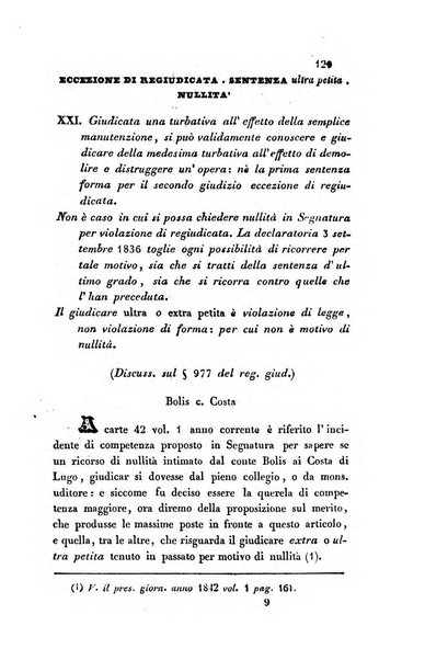 Giornale del Foro in cui si raccolgono le più importanti regiudicate dei supremi tribunali di Roma e dello Stato pontificio in materia civile