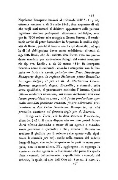 Giornale del Foro in cui si raccolgono le più importanti regiudicate dei supremi tribunali di Roma e dello Stato pontificio in materia civile