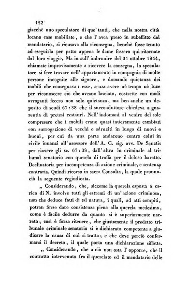 Giornale del Foro in cui si raccolgono le più importanti regiudicate dei supremi tribunali di Roma e dello Stato pontificio in materia civile