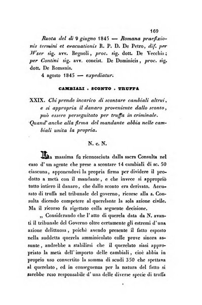 Giornale del Foro in cui si raccolgono le più importanti regiudicate dei supremi tribunali di Roma e dello Stato pontificio in materia civile