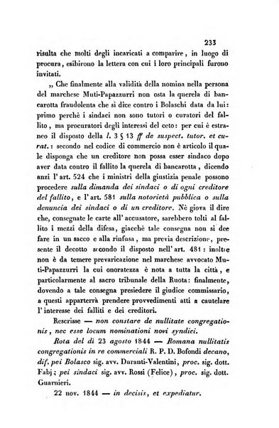 Giornale del Foro in cui si raccolgono le più importanti regiudicate dei supremi tribunali di Roma e dello Stato pontificio in materia civile