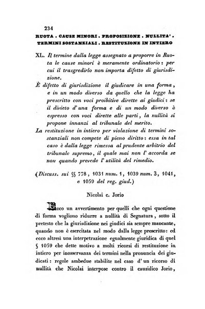 Giornale del Foro in cui si raccolgono le più importanti regiudicate dei supremi tribunali di Roma e dello Stato pontificio in materia civile