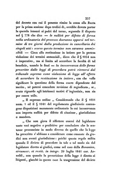 Giornale del Foro in cui si raccolgono le più importanti regiudicate dei supremi tribunali di Roma e dello Stato pontificio in materia civile