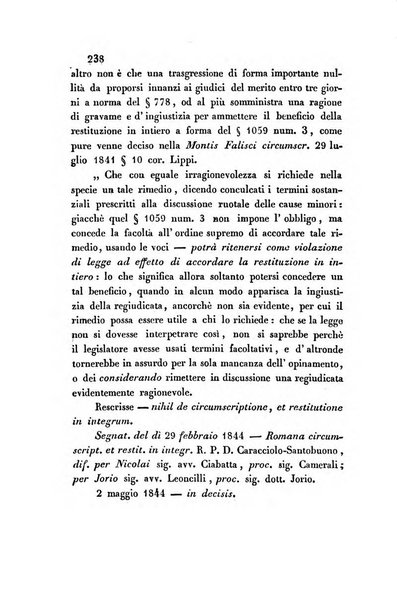 Giornale del Foro in cui si raccolgono le più importanti regiudicate dei supremi tribunali di Roma e dello Stato pontificio in materia civile