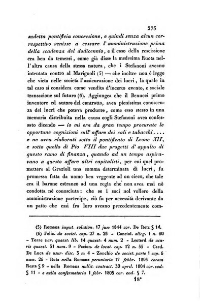 Giornale del Foro in cui si raccolgono le più importanti regiudicate dei supremi tribunali di Roma e dello Stato pontificio in materia civile