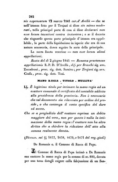 Giornale del Foro in cui si raccolgono le più importanti regiudicate dei supremi tribunali di Roma e dello Stato pontificio in materia civile