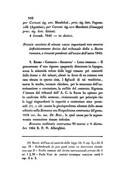 Giornale del Foro in cui si raccolgono le più importanti regiudicate dei supremi tribunali di Roma e dello Stato pontificio in materia civile