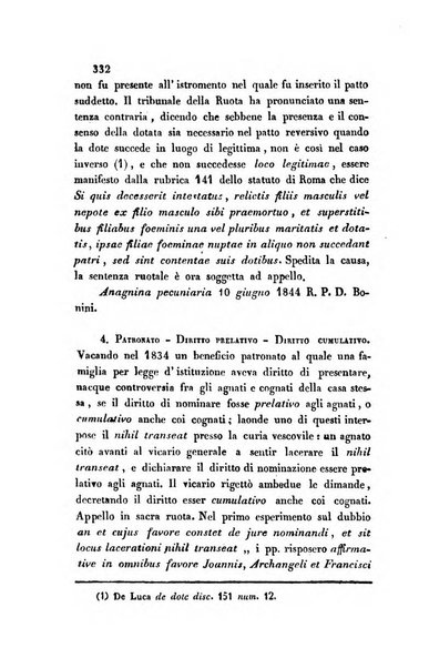 Giornale del Foro in cui si raccolgono le più importanti regiudicate dei supremi tribunali di Roma e dello Stato pontificio in materia civile