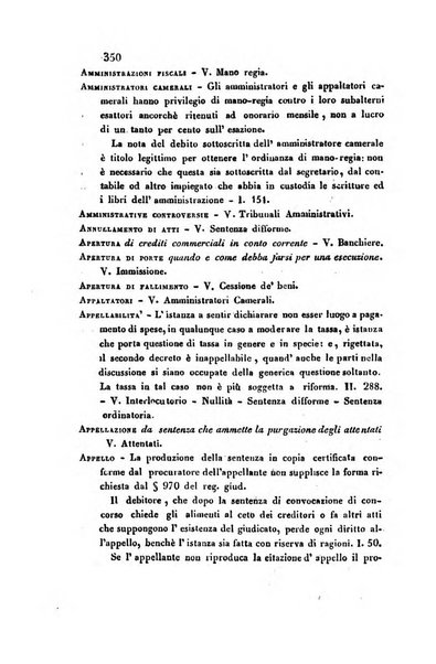 Giornale del Foro in cui si raccolgono le più importanti regiudicate dei supremi tribunali di Roma e dello Stato pontificio in materia civile