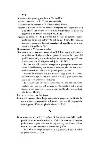 Giornale del Foro in cui si raccolgono le più importanti regiudicate dei supremi tribunali di Roma e dello Stato pontificio in materia civile