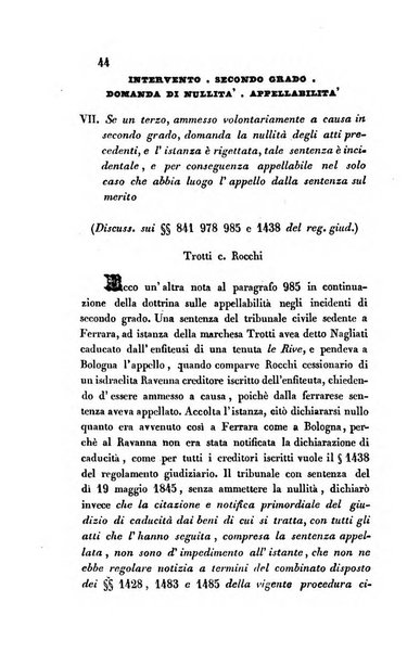 Giornale del Foro in cui si raccolgono le più importanti regiudicate dei supremi tribunali di Roma e dello Stato pontificio in materia civile