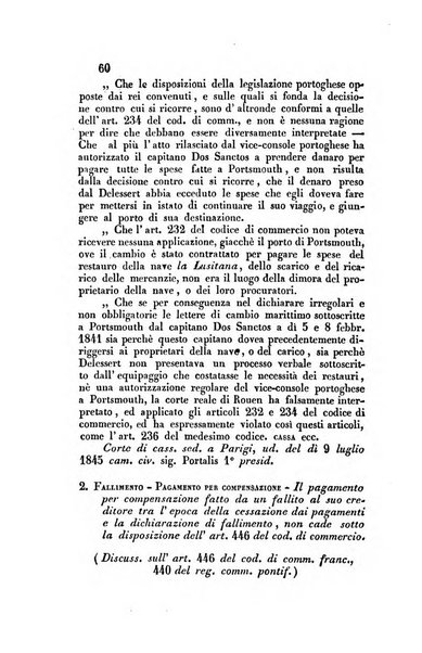 Giornale del Foro in cui si raccolgono le più importanti regiudicate dei supremi tribunali di Roma e dello Stato pontificio in materia civile