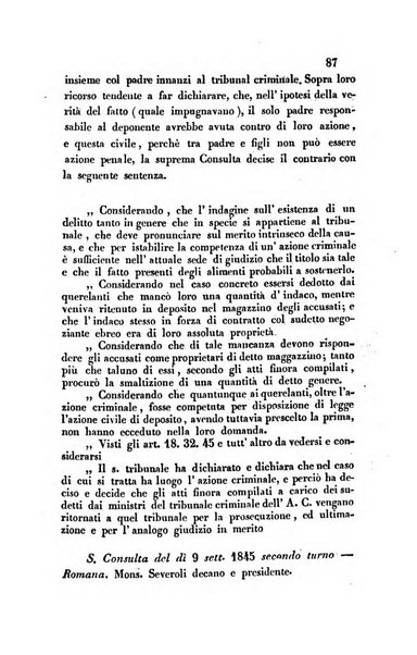 Giornale del Foro in cui si raccolgono le più importanti regiudicate dei supremi tribunali di Roma e dello Stato pontificio in materia civile