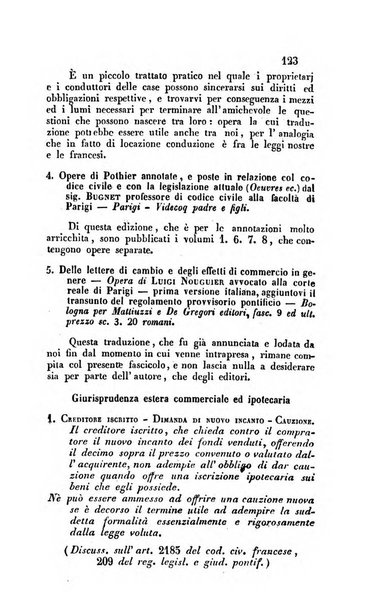 Giornale del Foro in cui si raccolgono le più importanti regiudicate dei supremi tribunali di Roma e dello Stato pontificio in materia civile