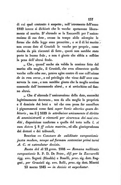 Giornale del Foro in cui si raccolgono le più importanti regiudicate dei supremi tribunali di Roma e dello Stato pontificio in materia civile