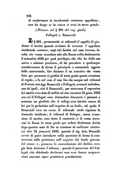 Giornale del Foro in cui si raccolgono le più importanti regiudicate dei supremi tribunali di Roma e dello Stato pontificio in materia civile