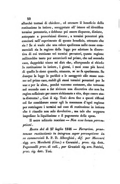 Giornale del Foro in cui si raccolgono le più importanti regiudicate dei supremi tribunali di Roma e dello Stato pontificio in materia civile