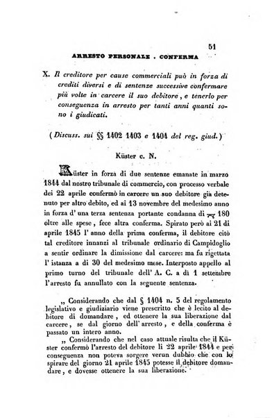 Giornale del Foro in cui si raccolgono le più importanti regiudicate dei supremi tribunali di Roma e dello Stato pontificio in materia civile