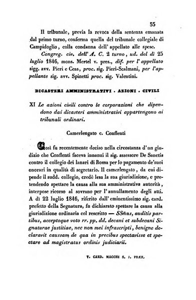 Giornale del Foro in cui si raccolgono le più importanti regiudicate dei supremi tribunali di Roma e dello Stato pontificio in materia civile