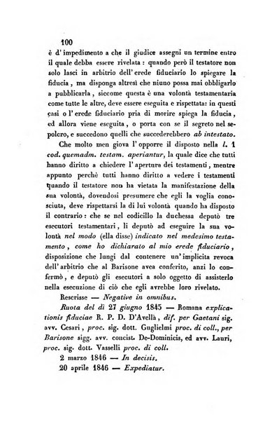 Giornale del Foro in cui si raccolgono le più importanti regiudicate dei supremi tribunali di Roma e dello Stato pontificio in materia civile