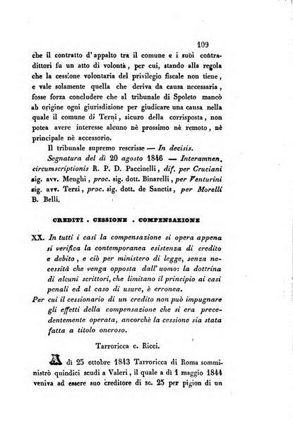 Giornale del Foro in cui si raccolgono le più importanti regiudicate dei supremi tribunali di Roma e dello Stato pontificio in materia civile