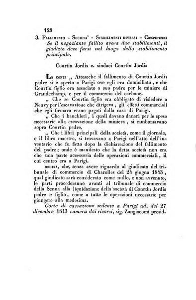 Giornale del Foro in cui si raccolgono le più importanti regiudicate dei supremi tribunali di Roma e dello Stato pontificio in materia civile